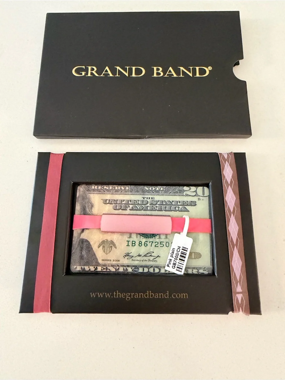 Grand Band For Women Pink Anodized Elastic Money Band